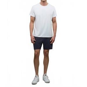 NEW CUTS elevate pique short in marine navy